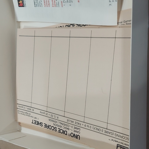 Vintage UNO Dice Game Croner International Games Dice - Picture 8 of 14